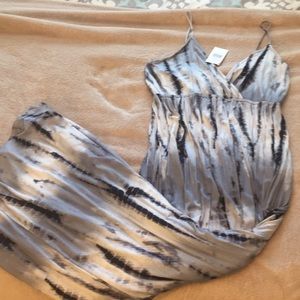 Black & grey maxi tie dye dress ***NWT